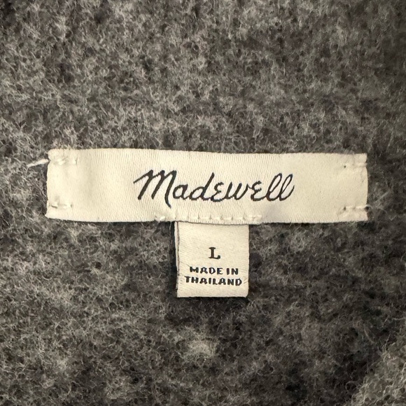 Madewell Women’s Wool Blend Blue and Black Rugby Striped Sweater, Large - Picture 11 of 16